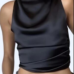 COPY - Zara Black Satin Tank Top